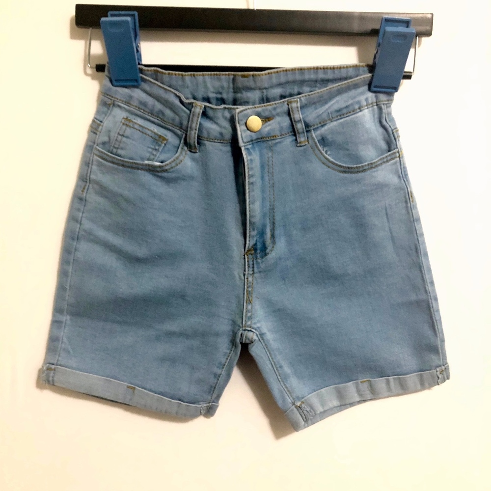 Mid Thigh Jean Shorts